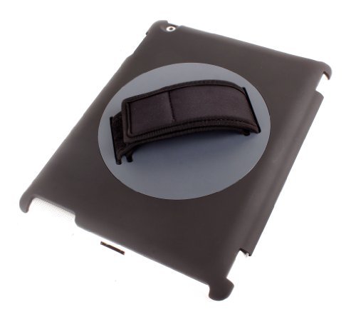 Handheld Rotating Holder Case for Apple iPad 4, iPad 3 and iPad 2 with Adjustable Hand Strap - Perfect for Commuting On The Train or Teaching - by DURAGADGET