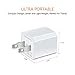 USB Wall Charger, Certified AC USB 5W 1A Mini Universal Portable Travel Power Adapter High Speed 1.0A Output for iPhone iPad Samsung HTC LG iPod Nokia (4 Pack White)