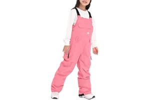 Aurgelmir Kids Essential Insulated Waterproof Snow Bibs Overalls Girls Boys Winter Warm Outdoor Cute Ski Mountain Pants