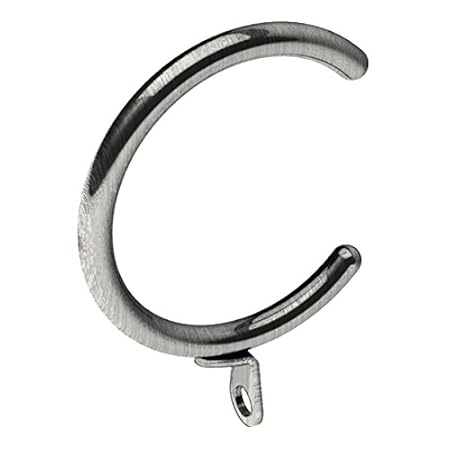 Swish Elements 28mm Metal Passing Curtain Pole Rings Satin Steel