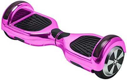 UL2272 Certified Hoverboard with Bluetooth Speaker and LED Lights Smart Self Balancing Scooter Personal Adult Transporter- Chrome Pink