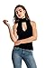 Emery Pointe Turtleneck Sleeveless Chest Cutout Top