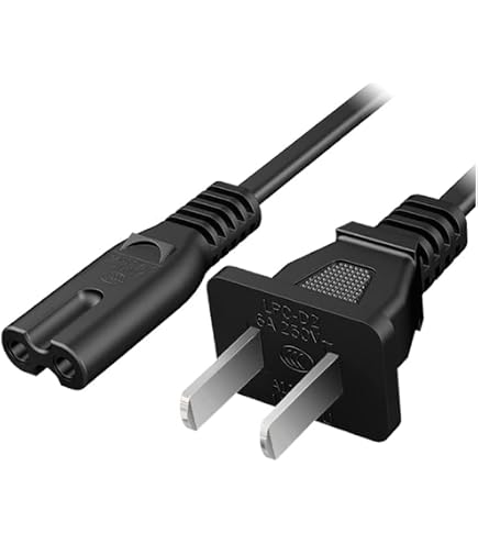Cavo Alimentazione Polarizzato 12 Ft (3,6m) 2 Poli Per Modem, Router, TV - Arris, Vizio, Sharp