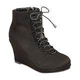 Coshare Women's Fashion Versatile Assorted Ankle High Wedge Booties