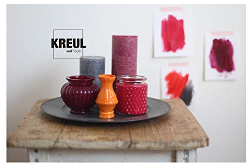 KREUL 79600 - Acryl Glanzfarben im Set, 6 x 20 ml Farbe und ein Pinsel, glänzend-glatte Acrylfarbe zum Anmalen und Basteln, auf Wasserbasis, speichelecht, schnelltrocknend und deckend – Bild 4