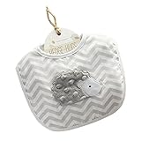 Baby Aspen Hedgehugs Bib, Gray/White