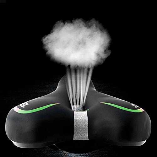 WarmCare Gel Bike Saddle Mountain Bike Seat Breathable Comfortable Professional Bicycle Seat Pad with Central Relief Zone and Ergonomics Design Fit for Road Outdoor Indoor
