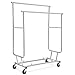 Rackaphile Collapsible Adjustable Double Rail Rolling Clothing Garment Drying Rack, Chrome Finish