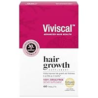 Viviscal Hair Growth Supplements For Women For Thicker, Fuller Hair, Nourishes Thinning & Loss, With Proprietary Collagen Complex, 60 Tablets, 1 Month Supply