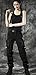 Chouyatou Women's Stylish Military Multi-Pockets Wild Cargo Pants (Large, Black)