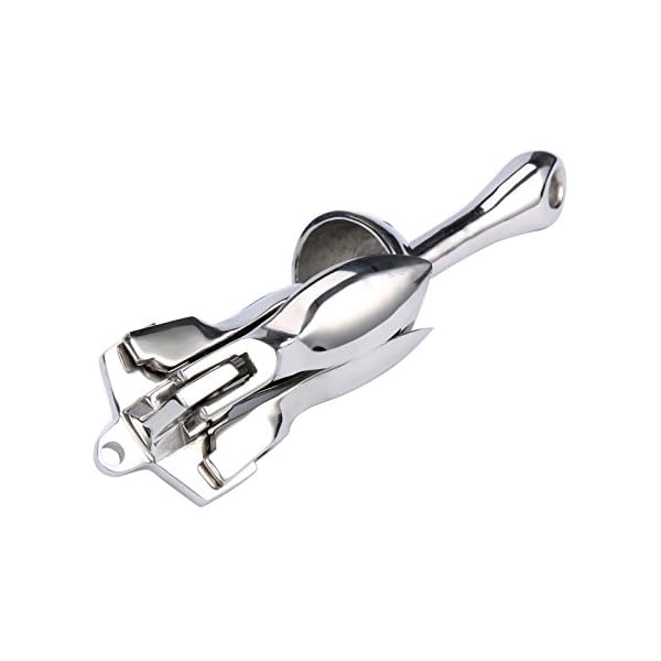Amarine-made-Folding-Grapnel-Anchor-Steel-Stainless16lbs-07kg-Boat-Marine-Yacht-dinghies