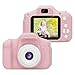 WABOLIN Kids Digital Video Camera for Girls Age 3-8 , Mini Rechargeable Children Camera Shockproof 8MP HD Toddler Cameras Child Camcorder (16GB Memory Card Included) Pink
