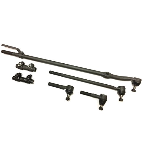 PartsW 6 Pc Suspension Kit for Ford Bronco F-100 F-150 F-250 & F-350, Center Link Inner & Outer Tie Rod Ends Adjusting Sleeves