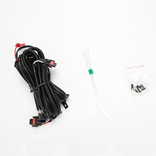 LEDIN For 2014 2015 2016 Mazda 3 Clear Fog Driving Light Kit w/Black Bezel Switch Bulbs