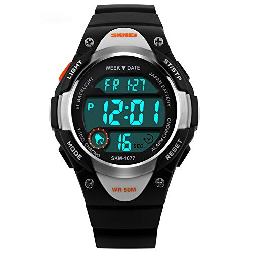 Boys Digital Watches 50M Waterproof Sports Multi-Functional Wristwatch with Alarm and LED Light Kids Wristwatches for Children