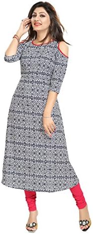 THE DRESSERY Women's Faux Crepe A-Line Kurti