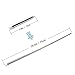 Dance Fairy Portable Telescopic Silver Sticks for Belly Dance Isis Wings, 1 Pair, 5.9