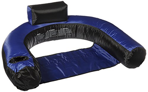 SWIMLINE ORIGINAL Fabric Covered U-Seat Inflatable Pool Lounger | With Comfortable Sling Seat, Back Rest, and Built In Cup Holder | For Pool, Beach, Lake, and More