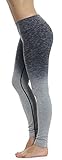 Prolific Health Fitness Power Flex Yoga Pants Leggings - All Colors - XS - XL (Medium, Ombre Gray)