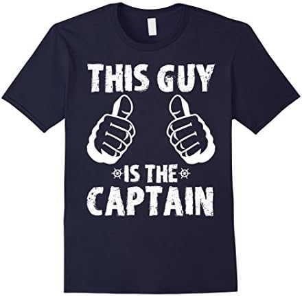 Men's THIS GUY IS THE CAPTAIN Shirt Medium Navy