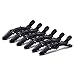 Mokale 6pcs Salon Croc Hair Styling Clips-Sectioning Plastic Alligator Hair Clip For Thick Hair-Non-Slip DIY Accessories Hairgrip for Women and Girls (Black)