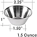 Individual Condiment Sauce Cups and Pan Scraper, Stainless Steel, 1.5 Ounce, 48-Pack