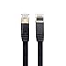 Ealona Cat7 Ethernet Cable 15 Ft - Black Internet Patch Cord, 10Gb SSTP RJ-45 Flat Short Patch Cord,Faster Than Cat5e/Cat6, for Camera, Hubs, Hub, Adapter, NAS - 15 feet