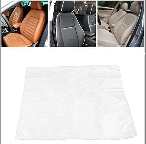 Terisass Car Covers Protector Auto Disposable Clear Plastic 100pcs + car seat plastic cover, popular, normal