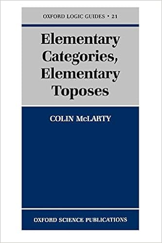 Amazon Com Elementary Categories Elementary Toposes Oxford Logic Guides 9780198514732 Mclarty Colin Books