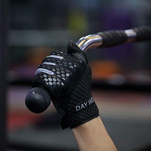 New Full Finger Workout Gloves,Gym Fitness, Weight Lifting Wrist Wraps Genuine Leather Palm Protection & Strong Grip,Quality Breathable Comfort Gloves,Cycling, Pull Ups,Cross Training for Men & Women - Thumbnail 7