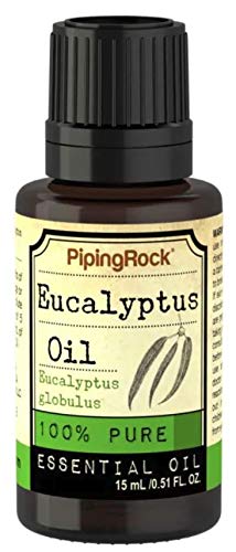 Piping Rock Eucalyptus 100% Pure Essential Oil 1/2 oz (15 ml) Dropper Bottle Eucalyptus Globulus