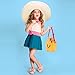 Ava & Kings Girls PU Faux Leather Purse Crossbody Handbag for Kids - Yellow Star