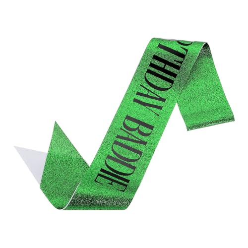 Green, Black Lettering