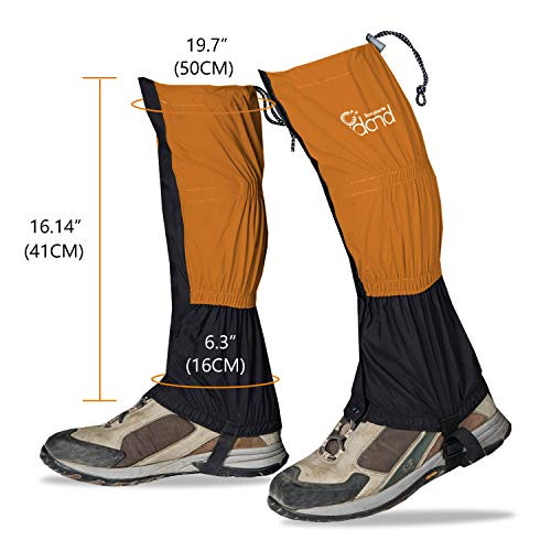 IDAND Leg Gaiters for Hiking Snow Gaiters Waterproof Snow Leg Gaiters Snow Boot Gaiters Anti-Tear Oxford Fabric Outdoor Waterproof Snow Shoes for Outdoor Hiking Walking Hunting Climbing Mountain (L) - Thumbnail 3