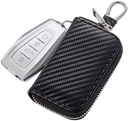リレーアタック防止用スマートキーケース 電波遮断ケース Mocuu リレーアタック対策 車盗難防止 Puレザー 磁気防止 蔵 Rfid スキミング防止 ブロッキングポーチ スマートキー用 車の鍵 キーケース メンズ ブラック キーホルダー キーカバー