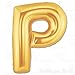 AFTERLOON® 40 Inch Giant Jumbo Helium Foil Mylar Alphabet Balloons for Graduation Anniversary Celebration Bridal Shower Wedding Birthday Party Decorations, Premium Quality, Matte Gold, Letter P