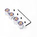 iDoood Anti-theft Car Wheel Tire Valve Stem Cap Universal With Tool (Logo:Superman)