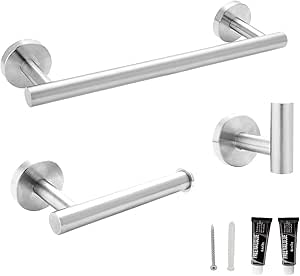 EXLECO Juego de 3 Toallero de Baño Adhesivo, Juego de ...