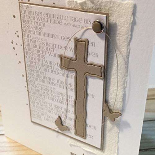 Hukai Cross Metal Cutting Dies Stencil Scrapbooking DIY Album Stamp Paper Card Emboss,Good Gift for Your Kids to Cultivate Their Hands-on Ability - Thumbnail 3