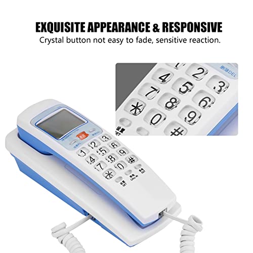 Corded Phone, FSK/DTMF Wall Mounted Telephone Caller ID Telephone