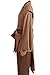 Cosplaysky Adult Tunic Hooded Robe Outfit for Jedi Costume Brown Version
