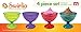 Big Boss Swirlio Frozen Fruit Dessert Cups - Set of 4 Cups - Comes in 4 different colors - Red Green Purple and Turquoise.