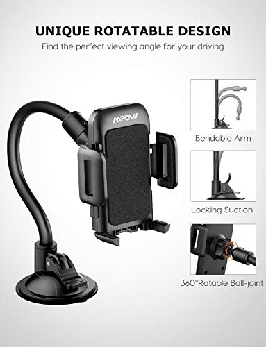 3 Mpow+Holder+Windshield+Button+Anti+Skid