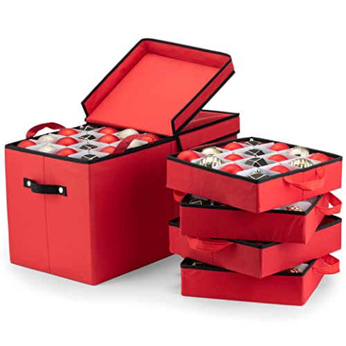 Zober Premium Large Christmas Ornament storage Box with Lid 3