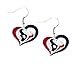 NFL Houston Texans Swirl Heart Earrings