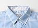Emiqude Mens Casual Slim Fit Long Sleeve Pocket Constrast Plaid Dress Shirt Large Blue