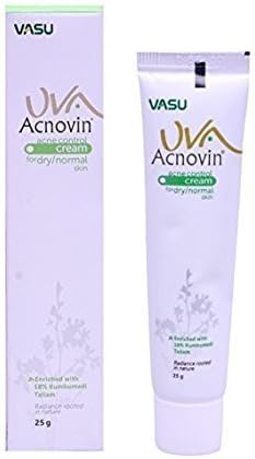 Vasu 5 LOT X UVA Acnovin Cream (For Healthy & Glowing Skin) - 25 G X 5