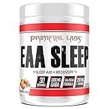 Primeval Labs EAA Sleep, Recovery and Sleep Aid, Amino Acid Recovery, Improves Sleep and Rest, Better Muscle Growth, Enhanced Mitochondrial Function, Strawberry Mango, 30 Servings