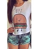 Haola Women's Best Printeded Crop Top Cute Cartoon T-Shirt Funny Tees
