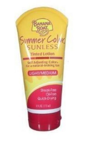 Banana Boat Summer Color Sunless Tinted Lotion, Light/Medium, 6 Fluid Ounces